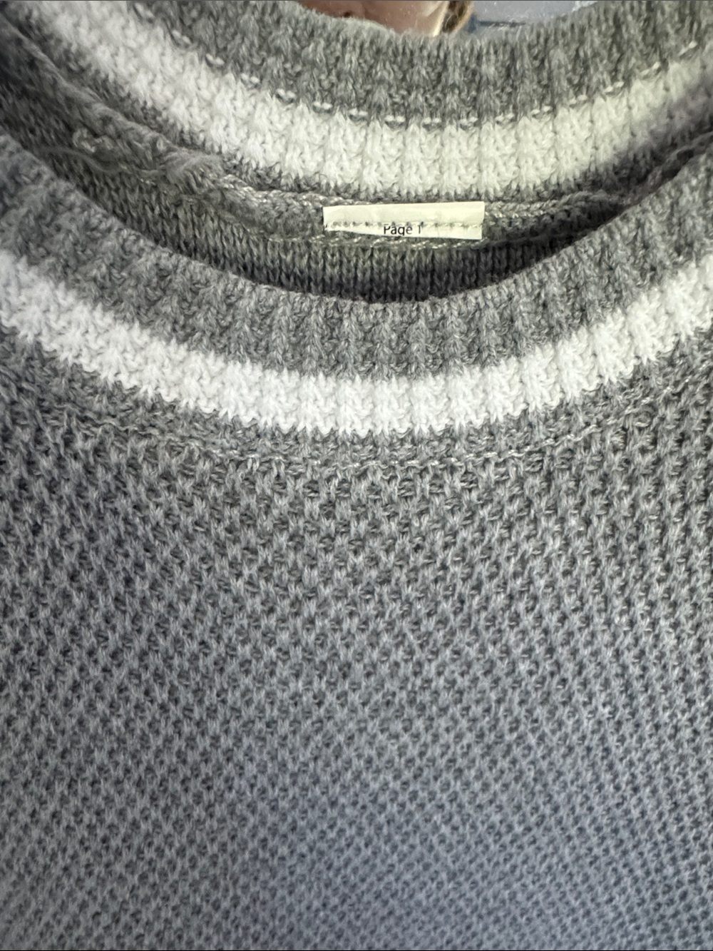 ALO Yoga Gray Knit Tank Mini Dress with White Trim - Picture 3 of 4